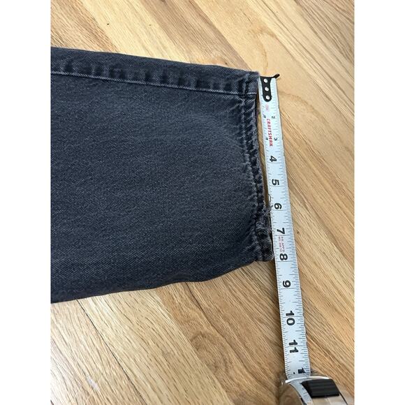 Levi's Premium Jeans Women's 28 Baggy Dad Wide Leg Black Denim Grunge Retro - Picture 10 of 11